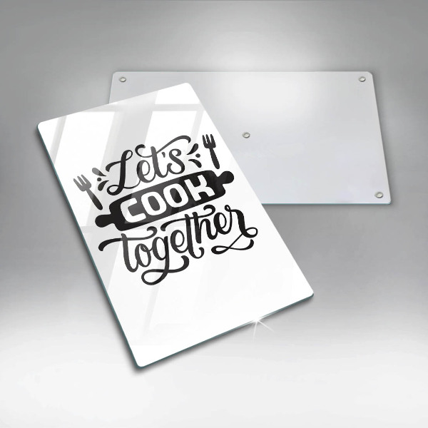 De vidrio templado Let's cook together
