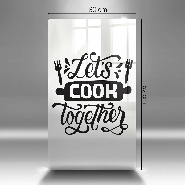 De vidrio templado Let's cook together