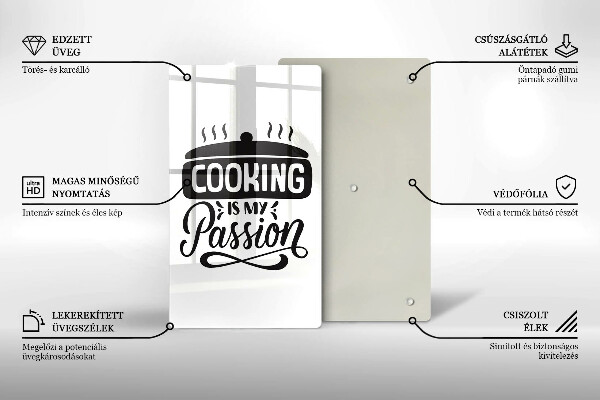 De vidrio templado Cooking is my passion