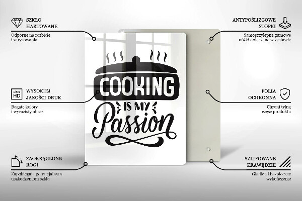 De vidrio templado Cooking is my passion