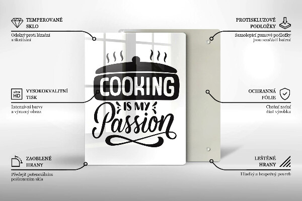 De vidrio templado Cooking is my passion