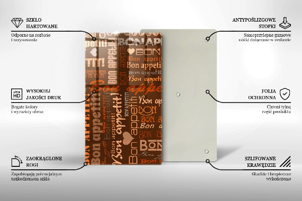 De vidrio templado Bon appetit