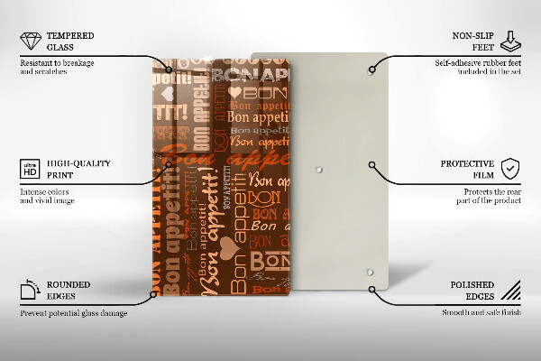 De vidrio templado Bon appetit