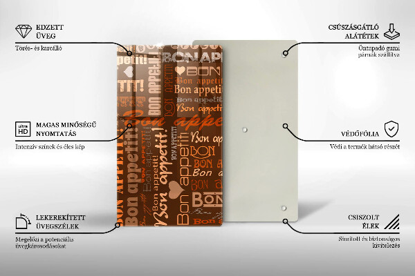 De vidrio templado Bon appetit