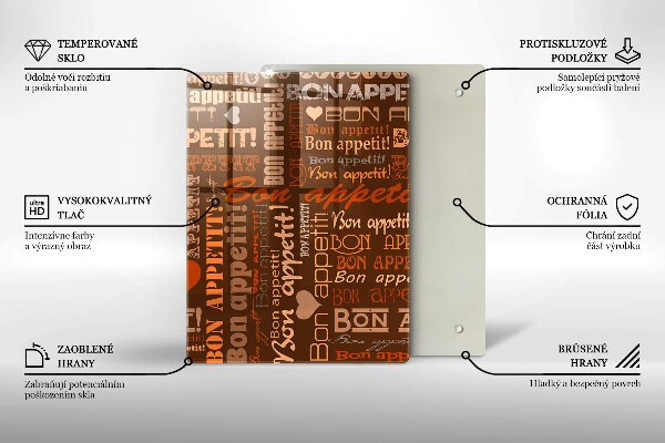 De vidrio templado Bon appetit