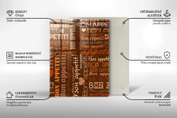 De vidrio templado Bon appetit