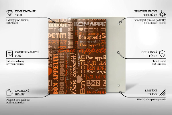 De vidrio templado Bon appetit