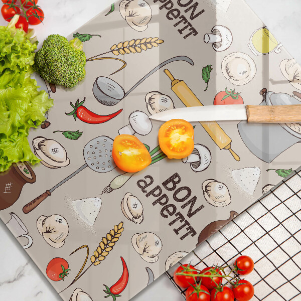 De vidrio templado Ilustración de cocina