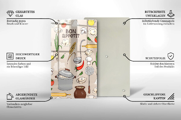 De vidrio templado Ilustración de cocina