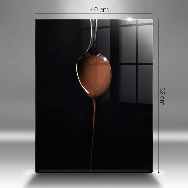 De vidrio templado una cucharada de chocolate