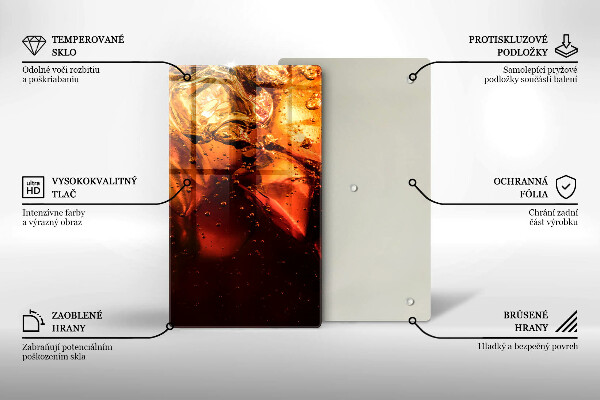 De vidrio templado Bebida de cola con hielo