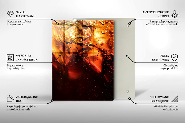 De vidrio templado Bebida de cola con hielo