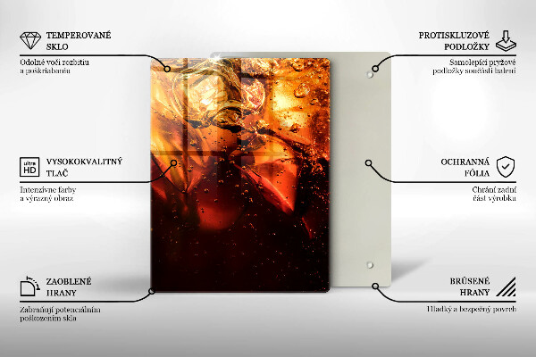 De vidrio templado Bebida de cola con hielo