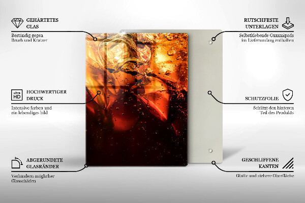 De vidrio templado Bebida de cola con hielo