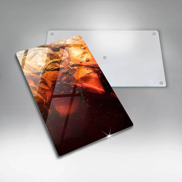 De vidrio templado Bebida de cola con hielo