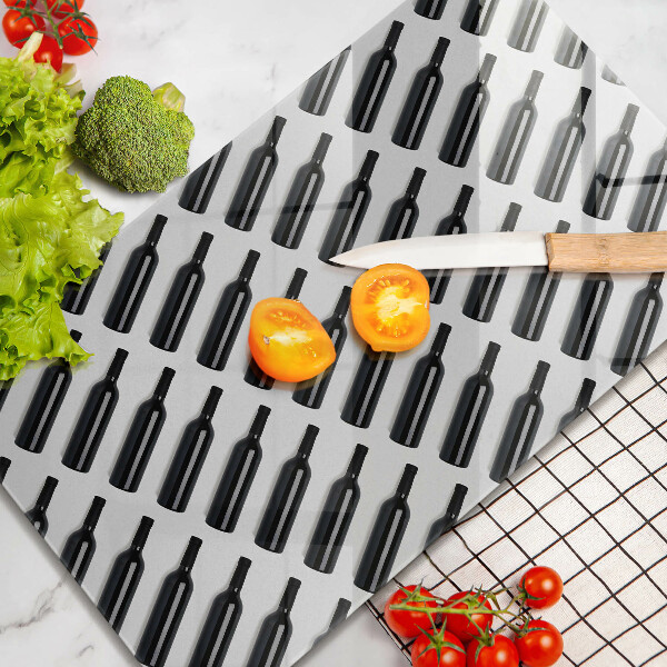 De vidrio templado botellas de vino negro