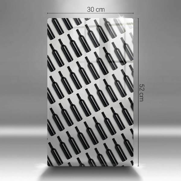 De vidrio templado botellas de vino negro