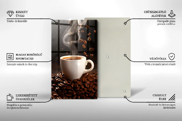 De vidrio templado Taza de café caliente