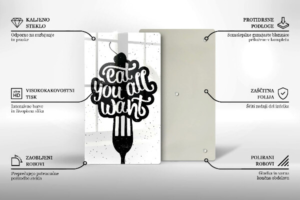 De vidrio templado Eat all you want