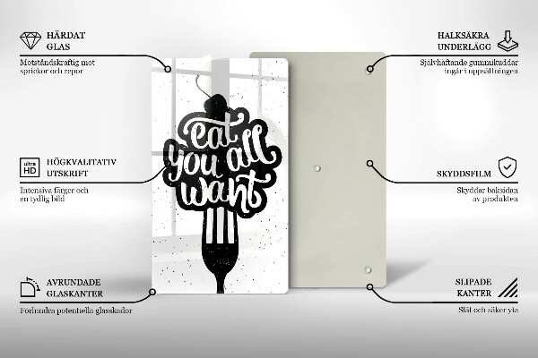 De vidrio templado Eat all you want