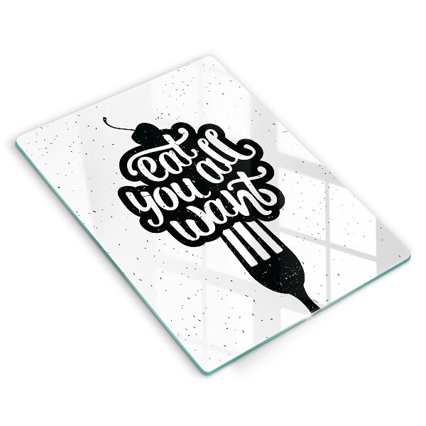 De vidrio templado Eat all you want