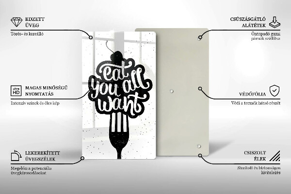 De vidrio templado Eat all you want