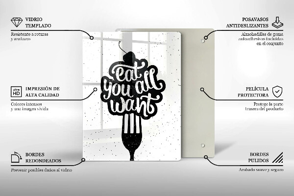 De vidrio templado Eat all you want