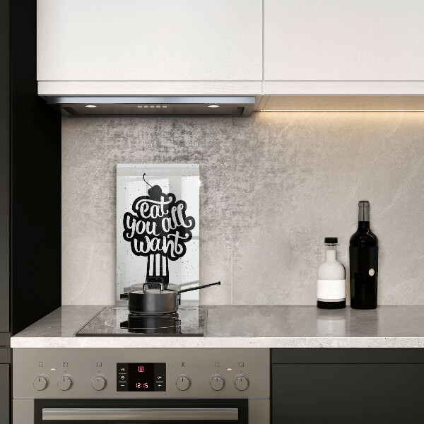 De vidrio templado Eat all you want