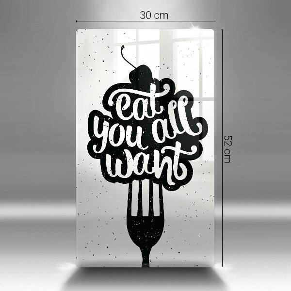 De vidrio templado Eat all you want