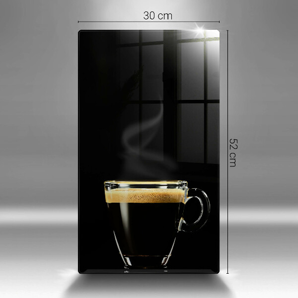 De vidrio templado Un vaso de café negro