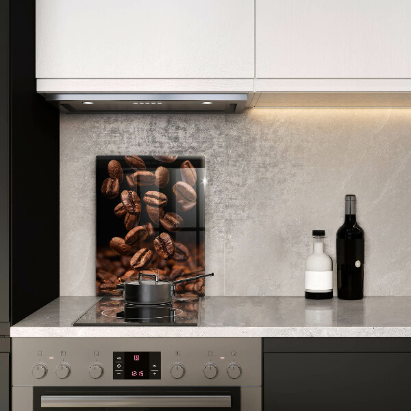 De vidrio templado Granos de café marrones