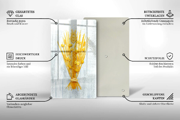 De vidrio templado Pasta