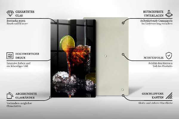 De vidrio templado Bebida terrosa con hielo