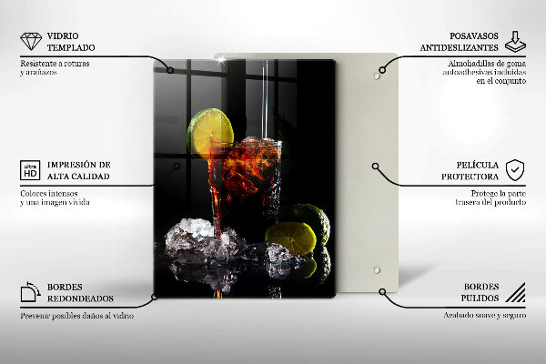 De vidrio templado Bebida terrosa con hielo