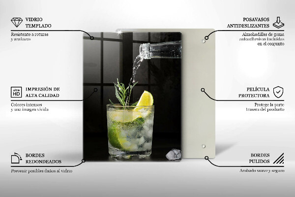 De vidrio templado Un vaso de agua