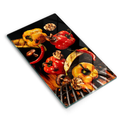 De vidrio templado Verduras a la parrilla