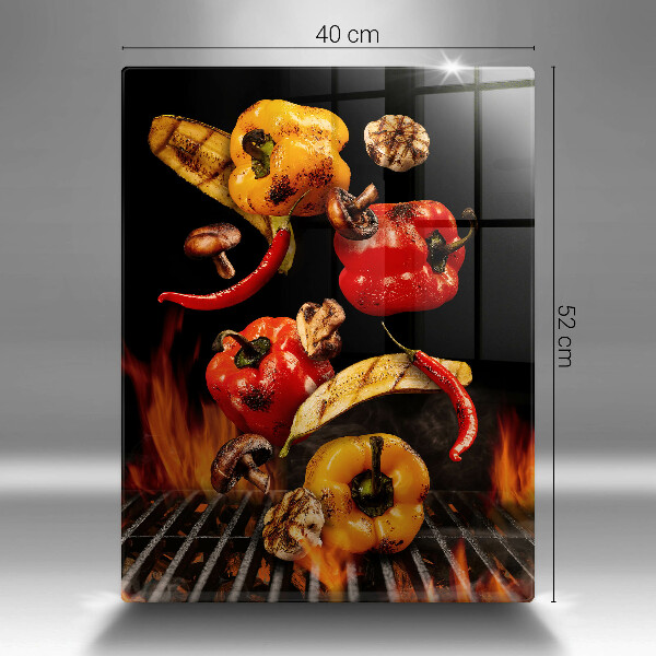 De vidrio templado Verduras a la parrilla