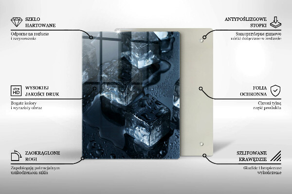 De vidrio templado Cubitos de hielo frio