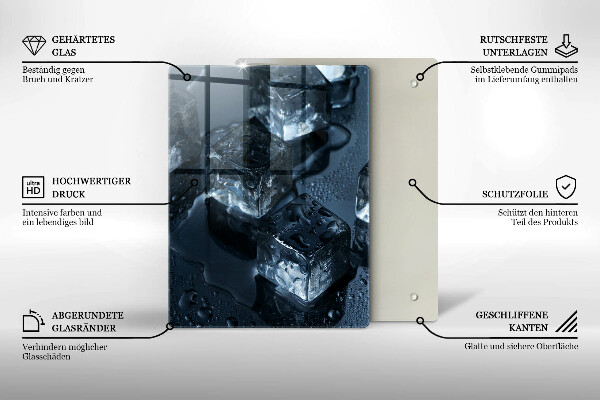 De vidrio templado Cubitos de hielo frio