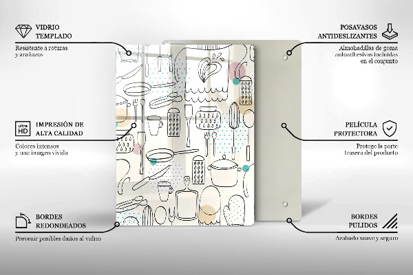 De vidrio templado Accesorios de cocina