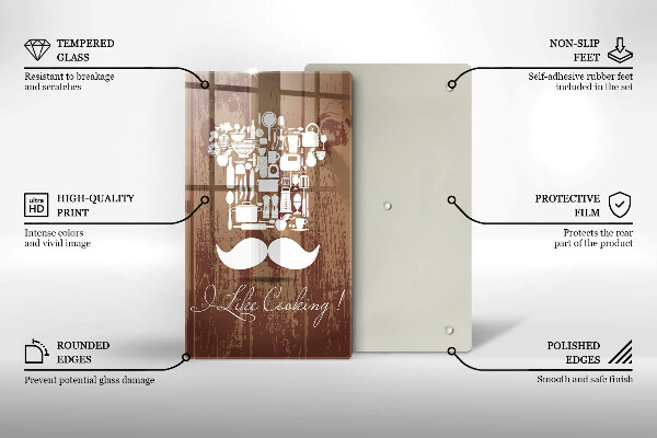 De vidrio templado I like cooking