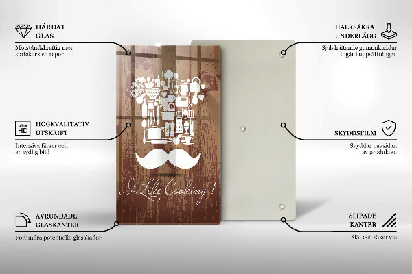 De vidrio templado I like cooking