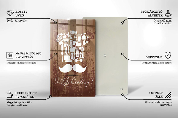 De vidrio templado I like cooking