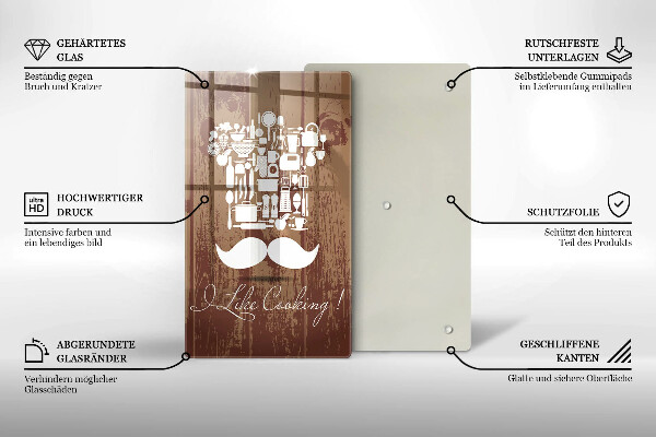 De vidrio templado I like cooking