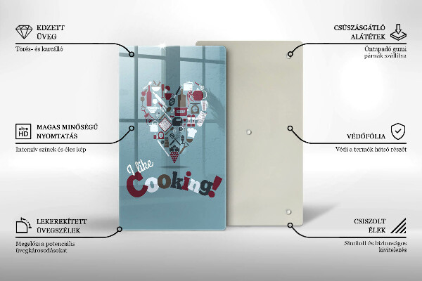 De vidrio templado I like cooking