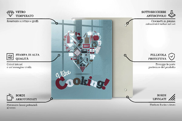 De vidrio templado I like cooking