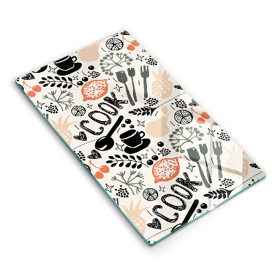 De vidrio templado Motivo de cocina de dibujos animados