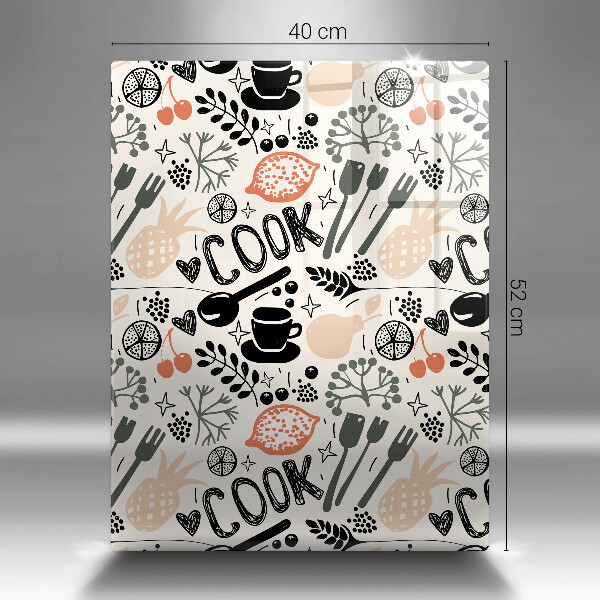 De vidrio templado Motivo de cocina de dibujos animados