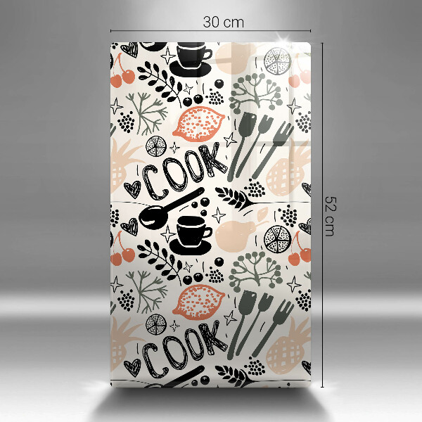 De vidrio templado Motivo de cocina de dibujos animados