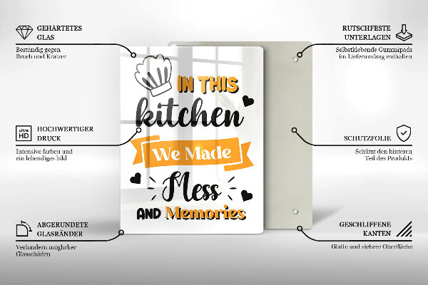 De vidrio templado In this kitchen we made mess and memories